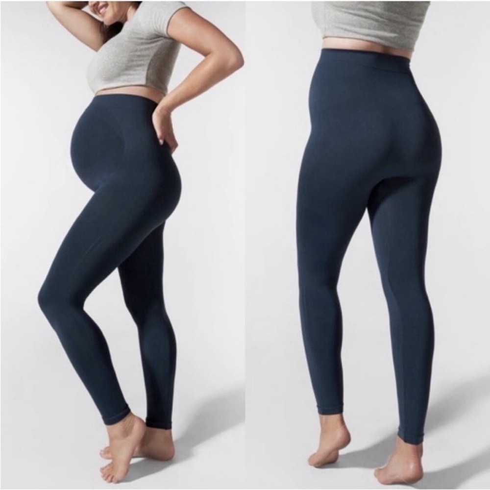 Blanqi | Women's Everyday Maternity Leggings Size Small Storm Belly Support NWT